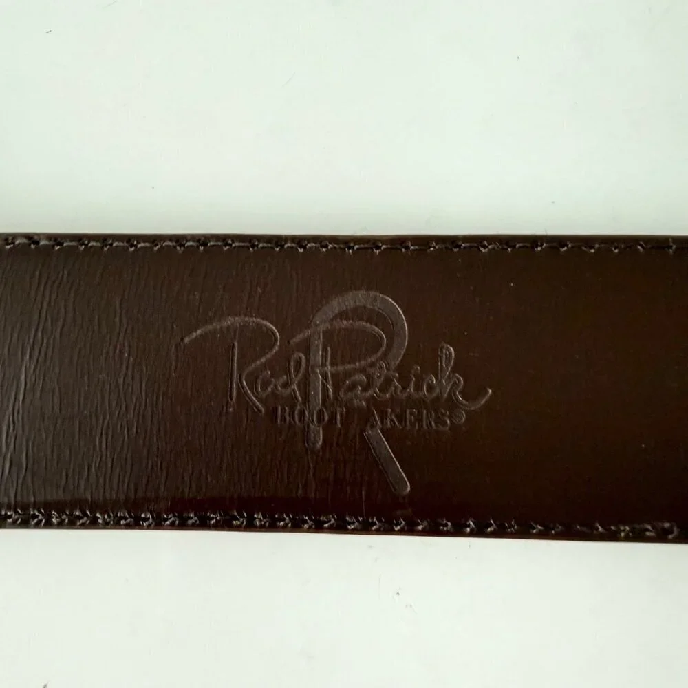 NEW Rod Patrick Mens Western Belt MAD DOG SADDLE FULL QUILL OSTRICH 1.5